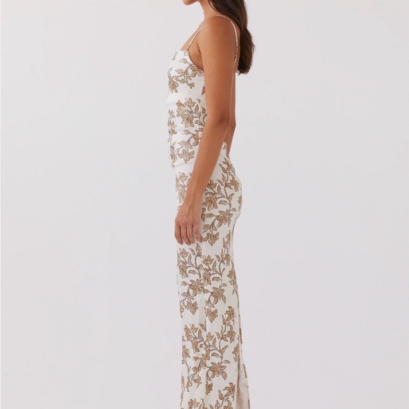 Peppermayo Lara Satin Maxi Dress - Hazel Bloom - Picture 3 of 8